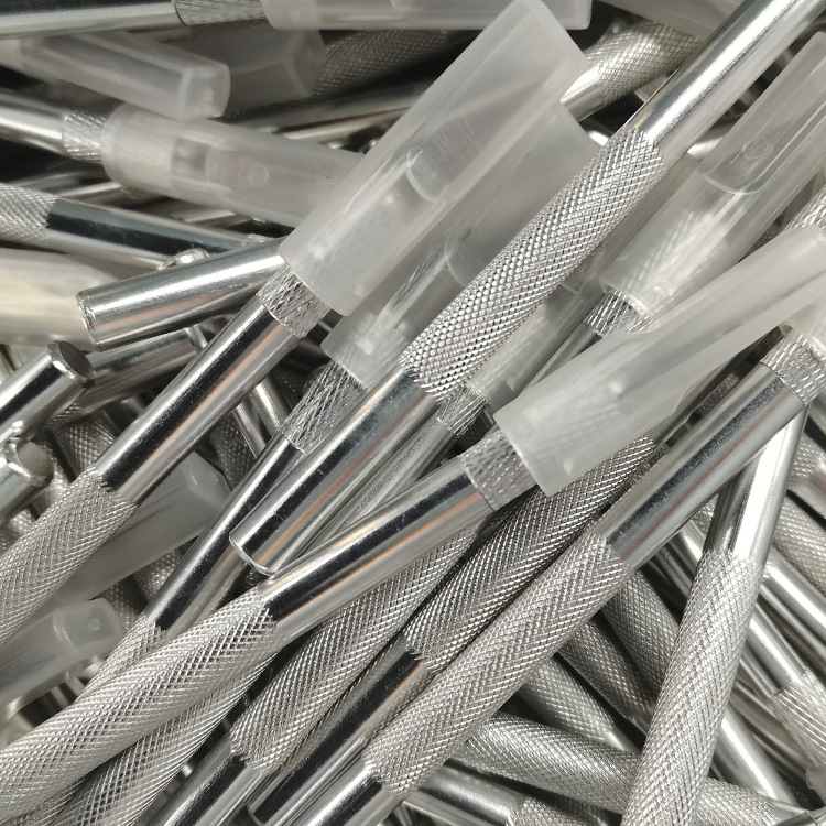 铝合金雕刻刀1个刀片无袋装配11#尖刀片 实心铝杆笔刀可更换刀片