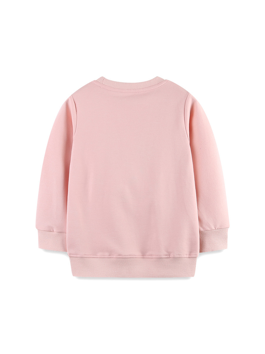 26 otoño nuevo estilo europeo y americano conejo bordado camiseta de niñas camiseta de algodón de punto camiseta de manga larga para niños
