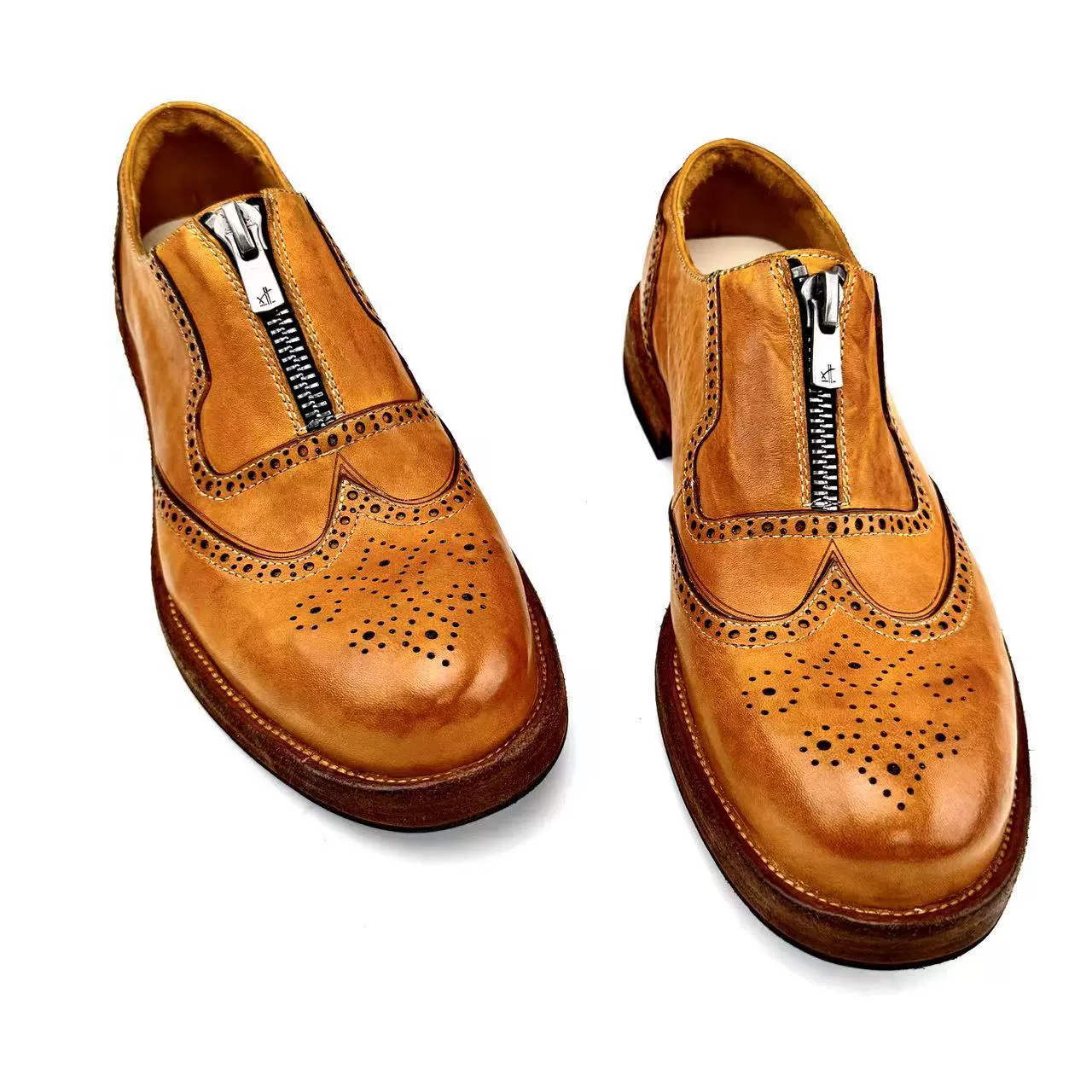 YUEHUARUI Goodyear кожаная обувь ручной работы Мужская обувь из натуральной кожи Толстая обувь Дерби Ретро выстиранная верхняя кожаная обувь