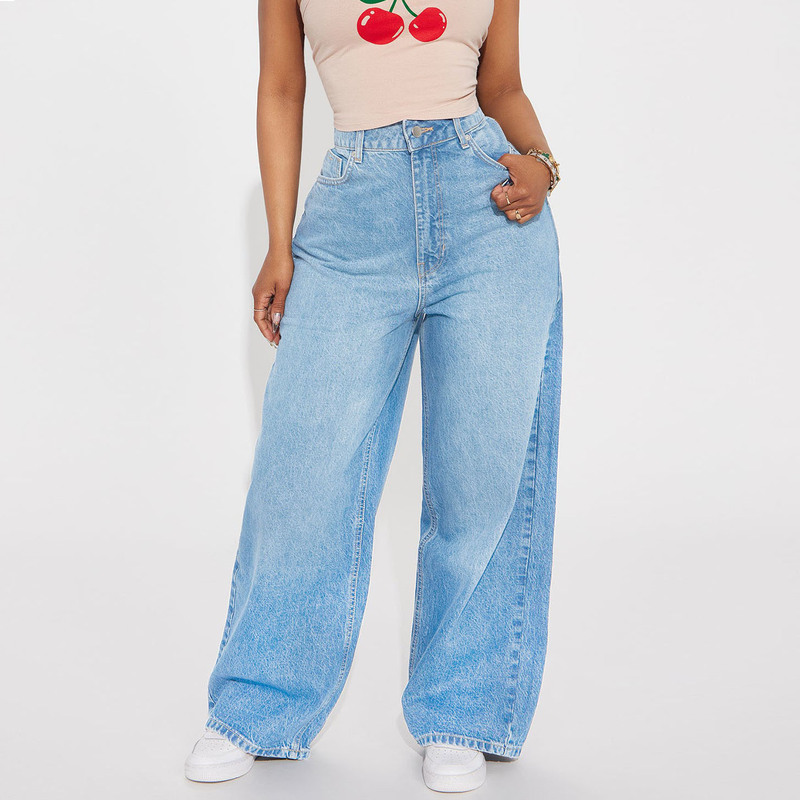 Cross-Border Amazon Aliexpress New Retro High-Waisted Jeans for Women, Spring and Summer Loose Trendy Distressed Wide-Leg Pants Cross-Border Amazon Aliexpress New Retro High-Waisted Jeans for Women, Spring and Summer Loose Trendy Distressed Wide-Leg Pants