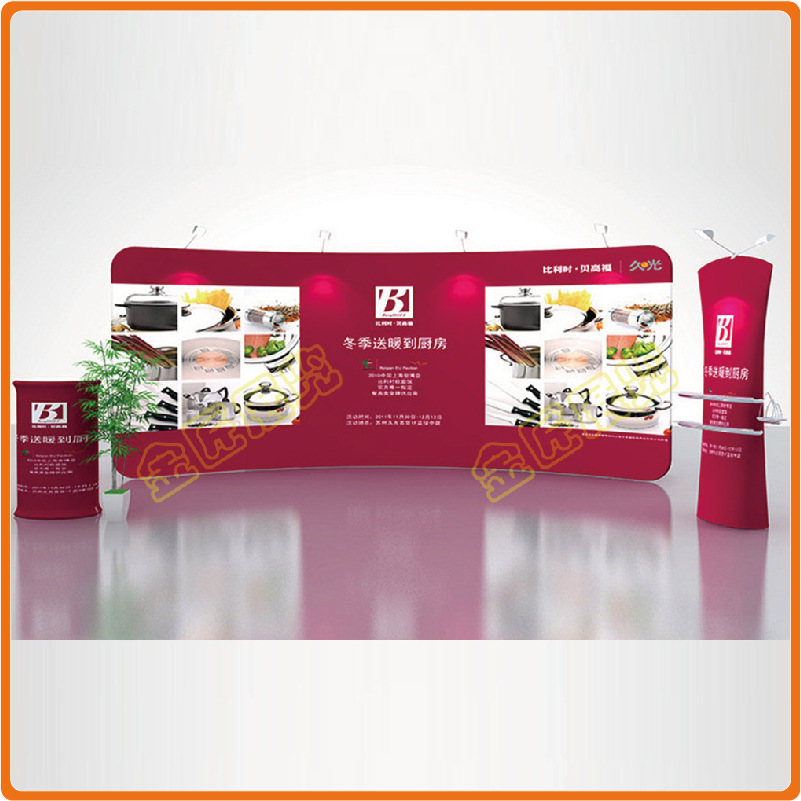 厂家直供 快幕秀展架 快展展位 布艺展架出国手提式展架便携