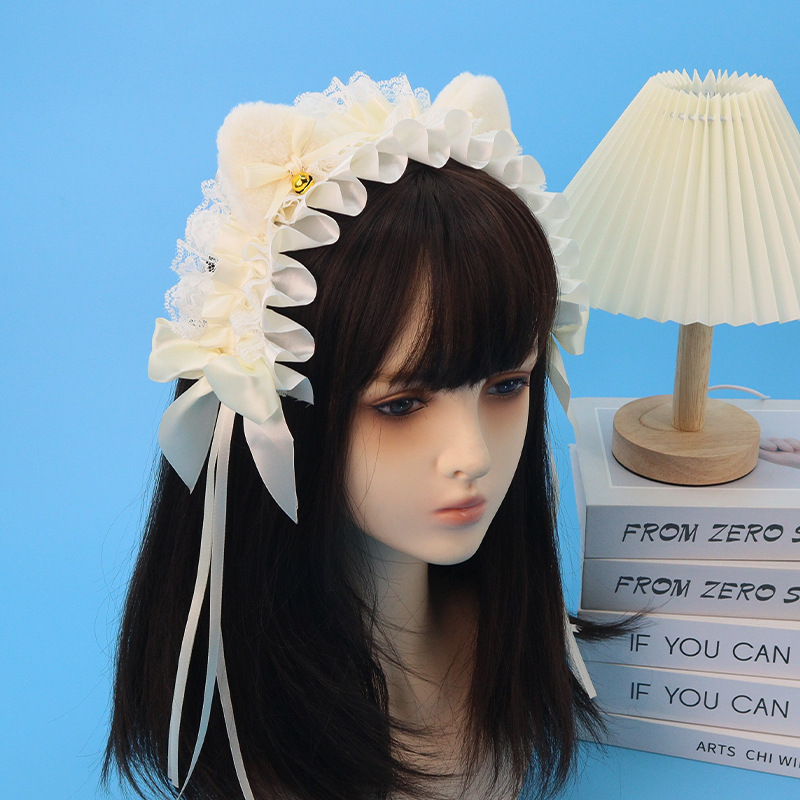 Cosplay de dibujos animados camarera adorable pulsera de encaje collar de ojos pegada de cabello cola zorro adornos de cabello show dress