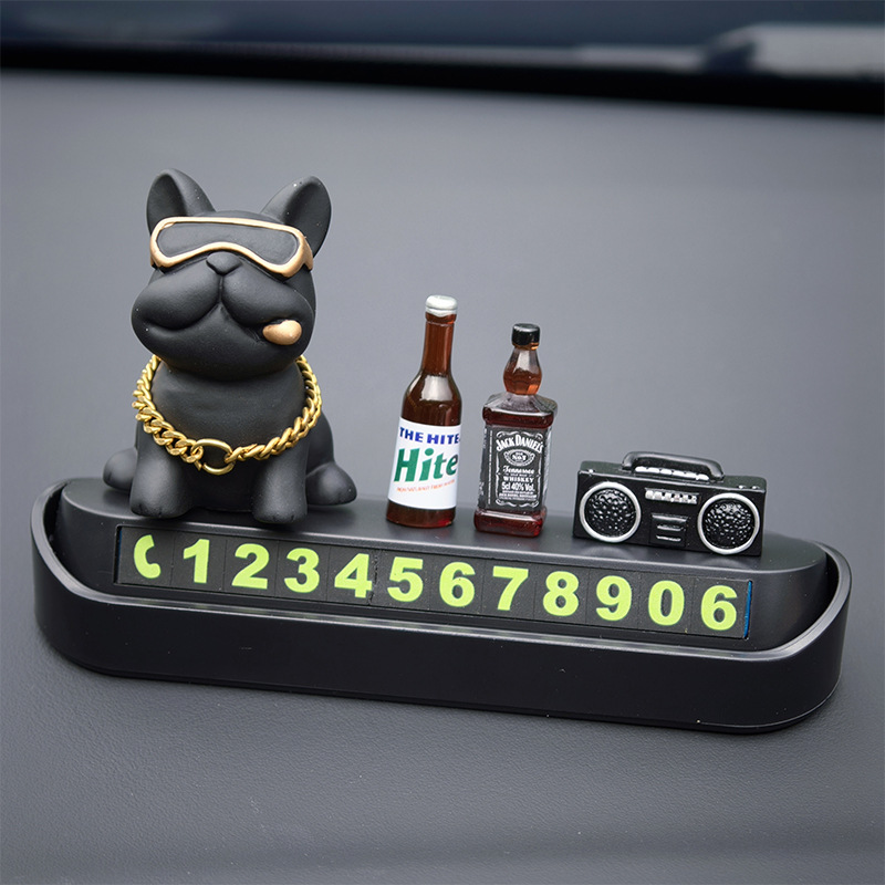 Car Temporary Parking Number Plate, Vehicle-Mounted 3D Moving Phone Number Plate, Personalized Creative High-End Interior Decoration