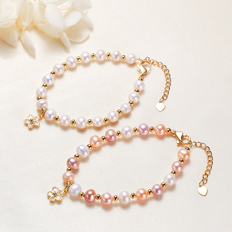 Powerful Factory Plum Blossom Style Zhuji Small Commodity Street Stall Supply Jewelry Ethnic Style Small Jewelry Freshwater Pearl Bracelet