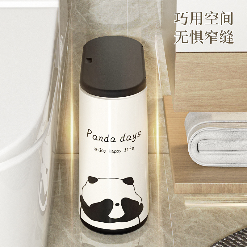 挟みゴミ箱家庭用大サイズ高颜値トイレ台所客間トイレ蓋付き押圧式大ゴミかご|undefined