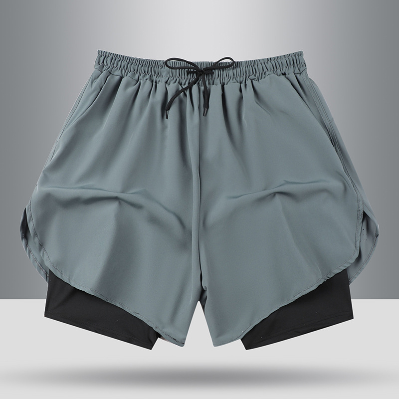 2024 verano nuevos pantalones cortos para correr revestimiento deportivo rápido seco transpirable anti-stroller correr acondicionamiento ocio alta elástica