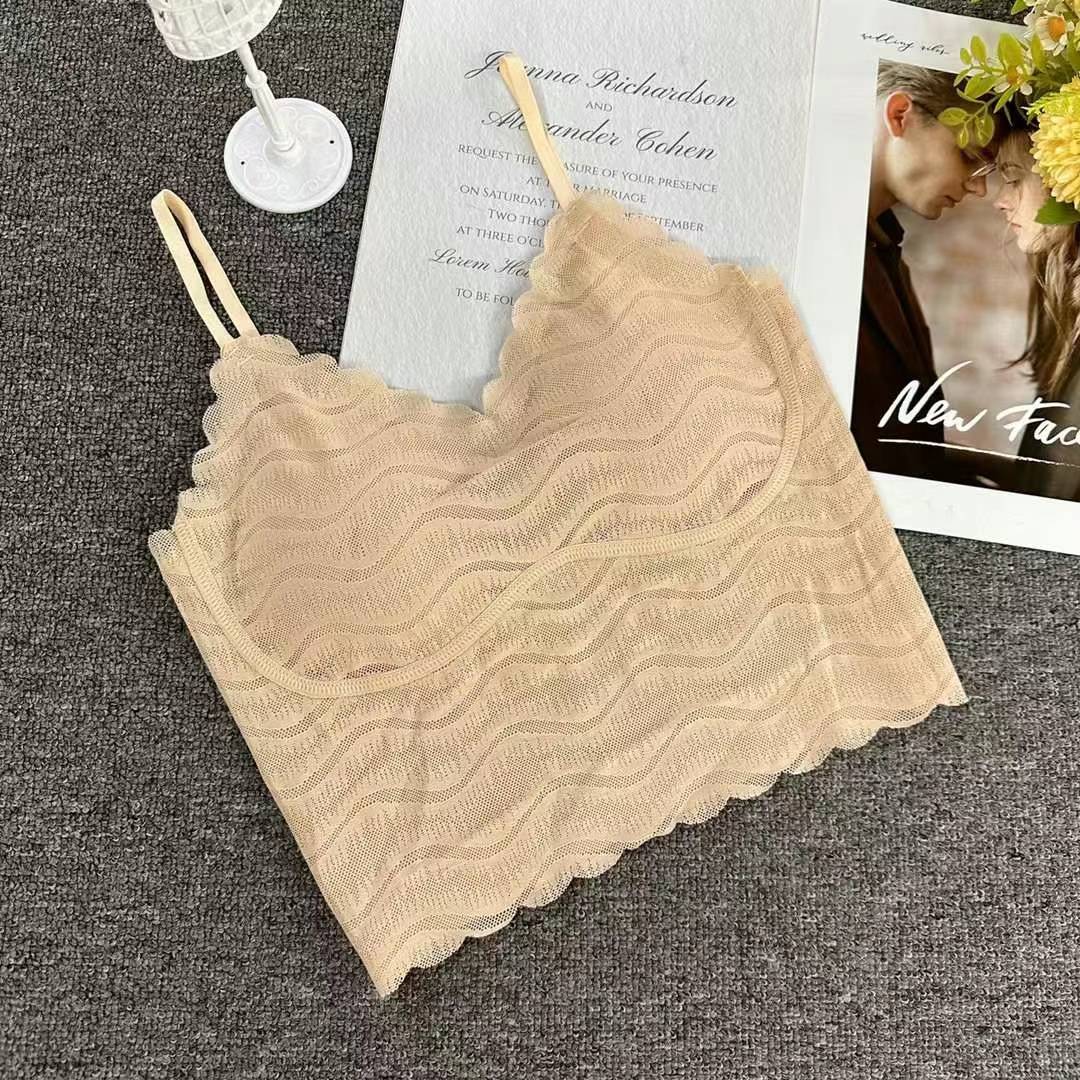 Nuevo algodón de látex sin marcas de alta calidad, chaleco de mujer sin anillo de acero, bra de yoga, ropa interior deportiva, mujer al por mayor