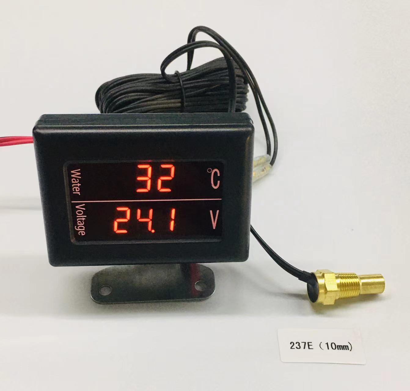Convert car truck agricultural vehicle to LCD electronic water temperature pressure gauge, digital water temperature voltage meter two-in-one