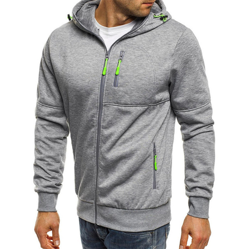 Cross-Border Hot-Selling New European Size Autumn and Winter Casual Jacket Arm Zipper Trendy Brand High-End Sweatshirt Hoodie Jacket