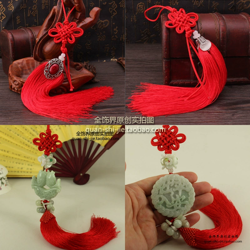 ✅Оптовая продажа RP4T handmade DIY нефритовая нить плетеная нить узел головка автомобильный кулон кисточка висит серьга рог частично законченная декорация