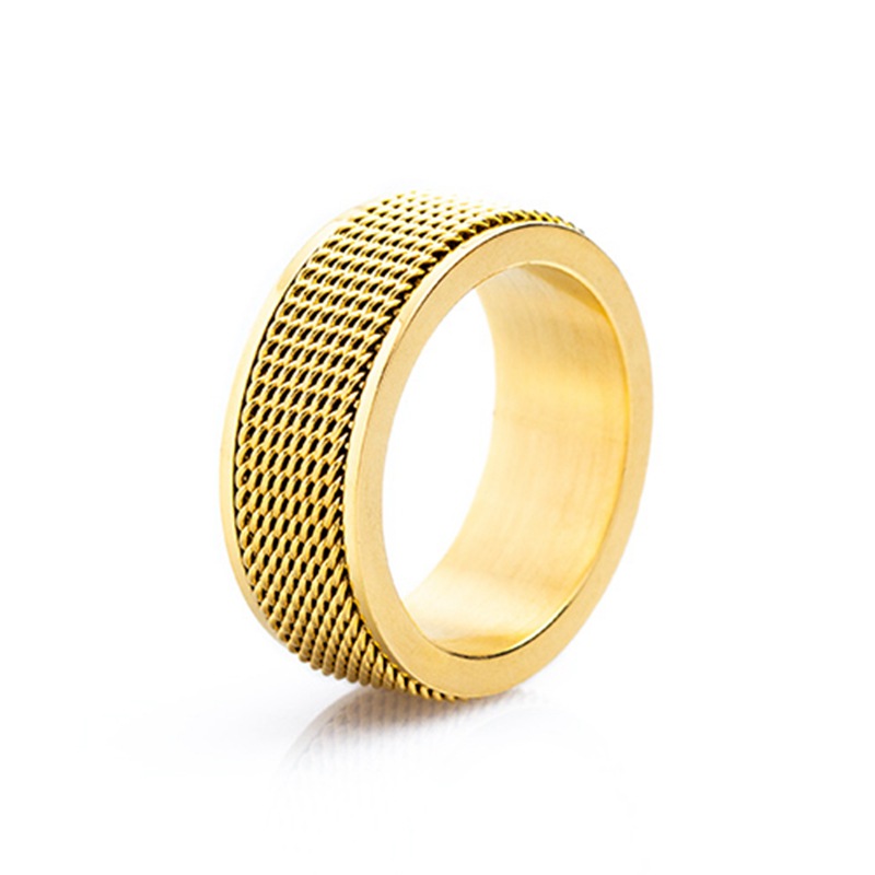 Daily Occasion 304 Stainless Steel Material Basic Modern Style Geometric 304 Stainless Steel Plating Gold Plated PVD Coated Men'S Rings Men Signet Rings