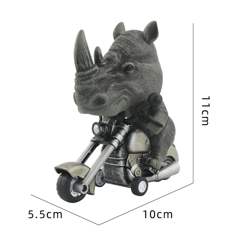 Modelo de locomotora animal juguete modelado de animales inercia hacia adelante modelo de motocicleta juguete para niños nuevo juguete exótico