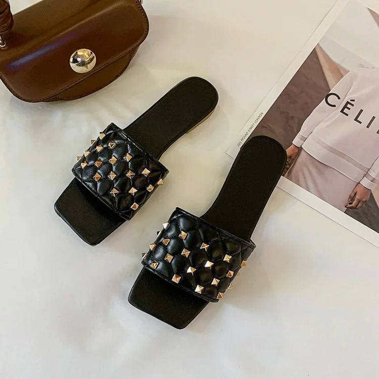 Тапочки женские 2022 летняя верхняя одежда из искусственной кожи легкие женские сандалии корейский стиль ленивая пляжная обувь больших размеров