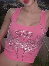 G 88265 U neck diamond sleeveless vest U �I�荟o��С����