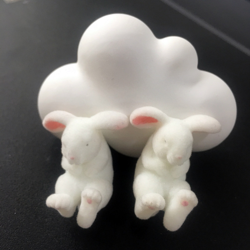 Resin Material Rabbit Pattern 1 Pair Cute Rabbit Resin Women's Ear Studs
