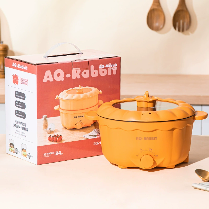 Электрический многофункциональный горшок AQ‑Rabbit, 1,2–2,8 л для лапши и тушения с пароваркой