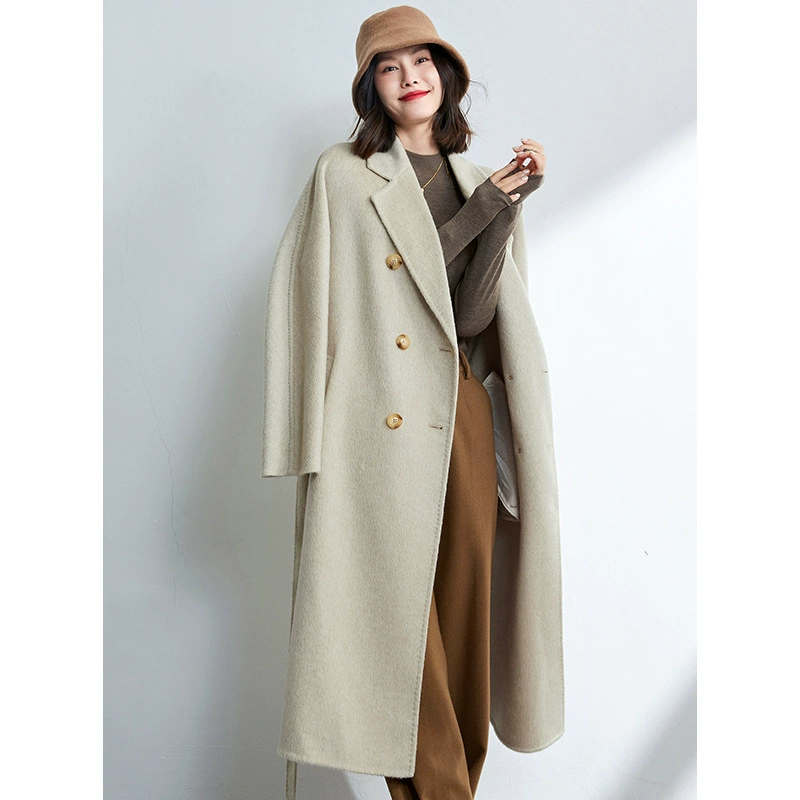 Eupin Hui кашемировое пальто из альпака шелковый темперамент высокого уровня двухстороннее шерстяное пальто женский зимний классический 1018O1