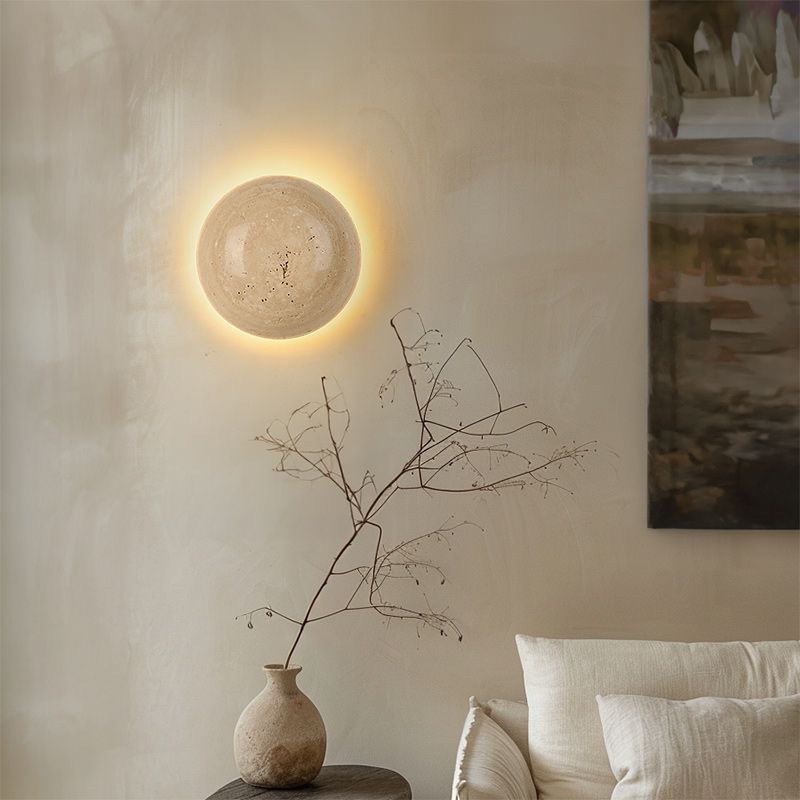 Lámpara de pared de piedra de la cueva de Huangxi, dormitorio, cabecera de la cama, hotel residencial, atmósfera interior, pasillo, control de iluminación avanzado