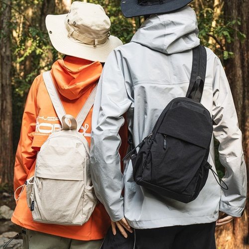 Women's 2025 Spring and Summer New Color-blocked Outdoor Travel Sports Backpack Korean Style Student School Dual Shoulder Bag