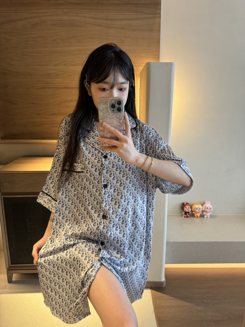 블루스 비 셔츠 드레스