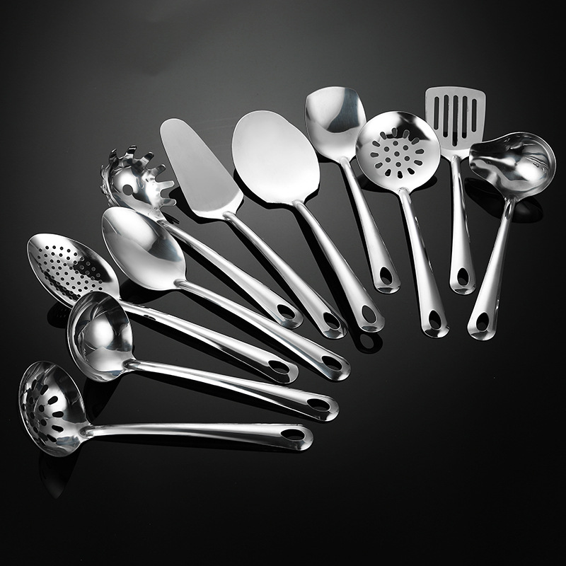 Mangos redondos de acero inoxidable pequeños utensilios de cocina con un conjunto de cuchillas