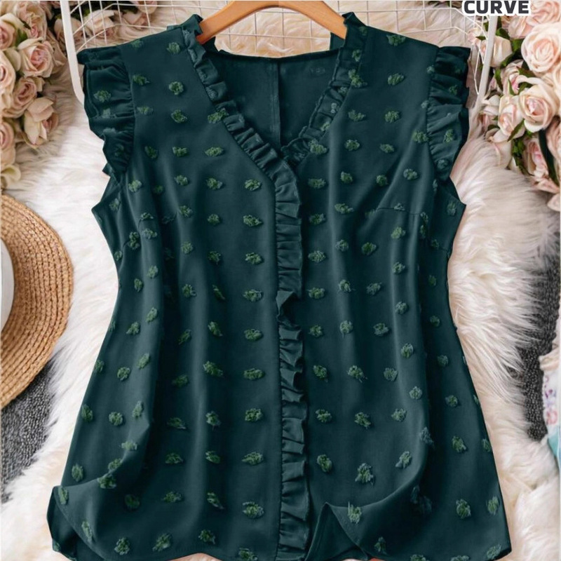 2025 European and American Style Cool Sleeveless Tops in Plus Sizes, Amazon's Popular Loose V-Neck Fresh Shirts