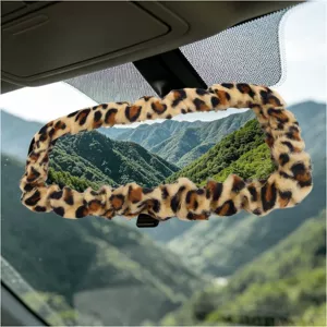 【High-Quality High Elasticity】Car Rearview Mirror Cover with Leopard Print