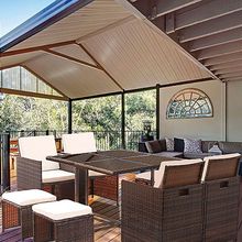户外仿藤餐桌椅9件套组合编藤桌椅别墅庭院泳池别墅家具批发