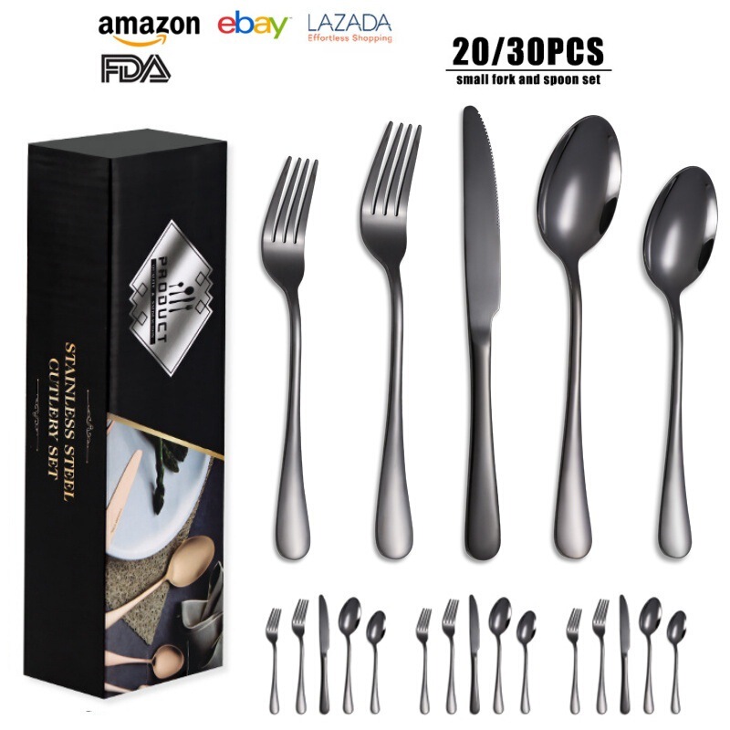 Amazon Cross-border 1010 Stainless Steel Tableware suit 20/30 Set Western Steak Knife, Fork and Spoon Gift Box suit Amazon Cross-border 1010 Stainless Steel Tableware suit 20/30 Set Western Steak Knife, Fork and Spoon Gift Box suit