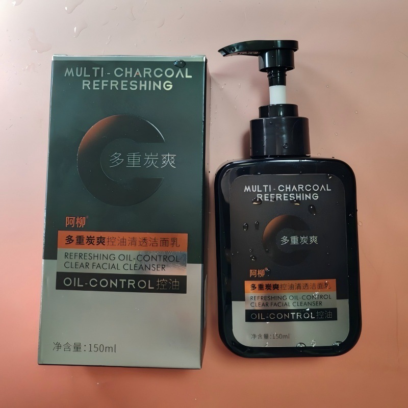 阿柳メンズオイルコントロール保湿二重効果洗顔料、多重炭爽快フェイシャルクレンジング洗顔料、工場在庫卸売|undefined