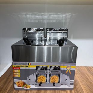 6L+6L Double Pot Large Capacity Deep Fryer Mechanical Knob Multifunctional French Fries Machine Yiwu Spot