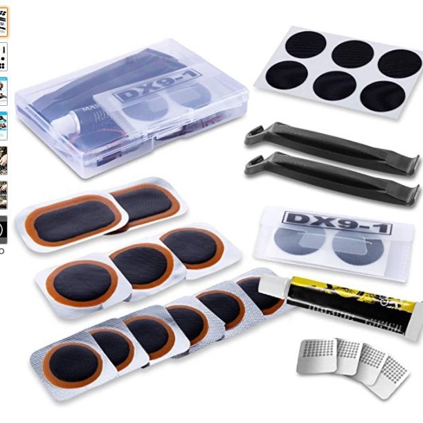 Combinación de reparación de neumáticos de ciclismo pegamento frío herramienta de reparación de neumáticos de bicicleta kit de reparación de explosión caja de reparación de goma