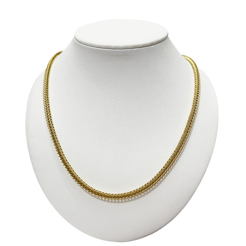 Stainless Steel Fox Tail Necklace Simple Titanium Chain For Men_voghion.com