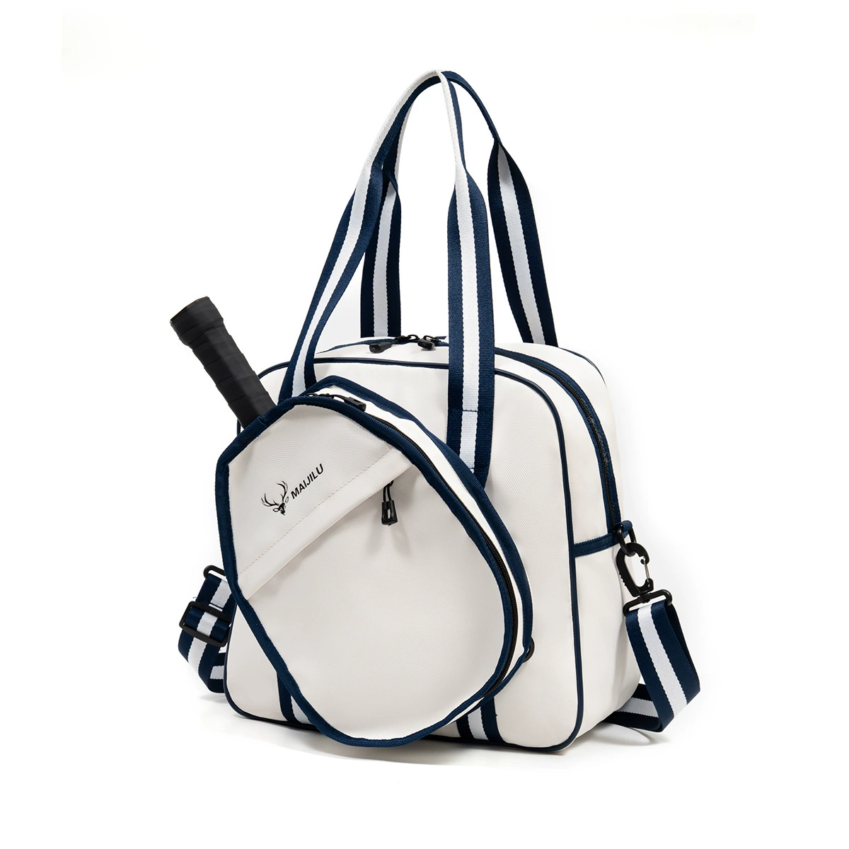 亚马逊多功能羽毛球拍包大容量外出运动网球包运动斜跨匹克球拍包