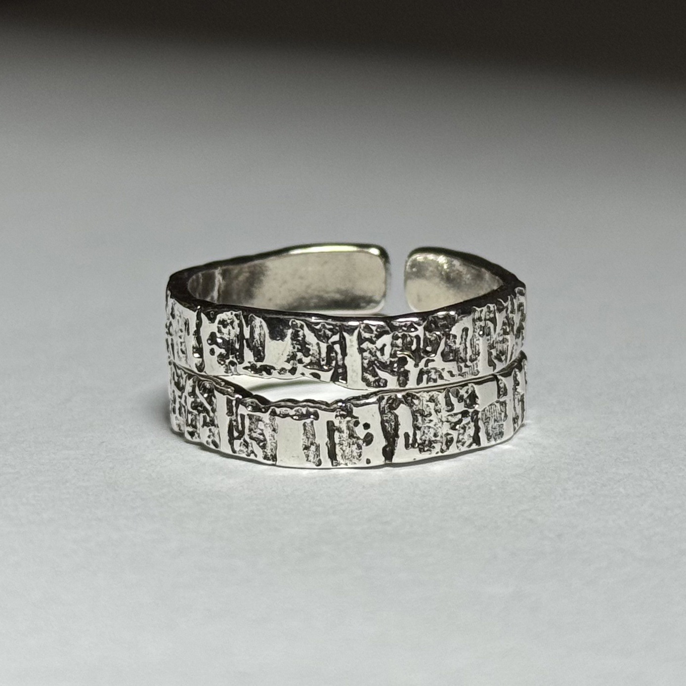 Retro small design ring for men and women handmade
