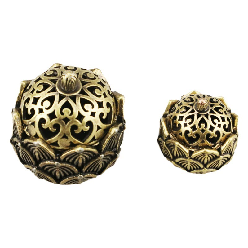 Производитель Yasheng, полая курильница в виде лотоса, мини-сплав, вставка для благовоний в форме лотоса, аксессуары для дома, украшения для горелки для ароматерапии, оптовая продажа