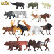 Factory direct supply small children simulation wild animal toy set early education toy tiger lion elephant