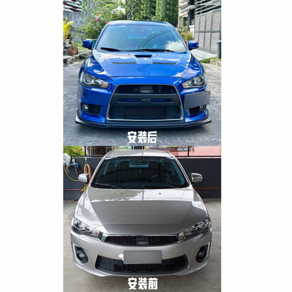 Suitable for Mitsubishi Lancer Evo10 Electroplated Front Bumper Surround Modification Parts, Car Exterior Parts Made of Pp Material