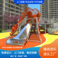 户外小型游乐场小区公园商场滑梯室外公园幼儿园不锈钢滑滑梯组合