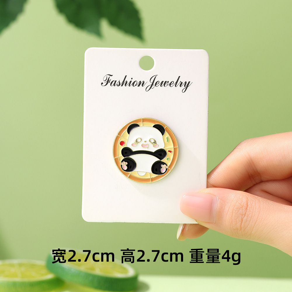 Dibujos animados lindo panda flor flor broche colección de la familia panda animal metal insignia accesorios de ropa para niños regalos