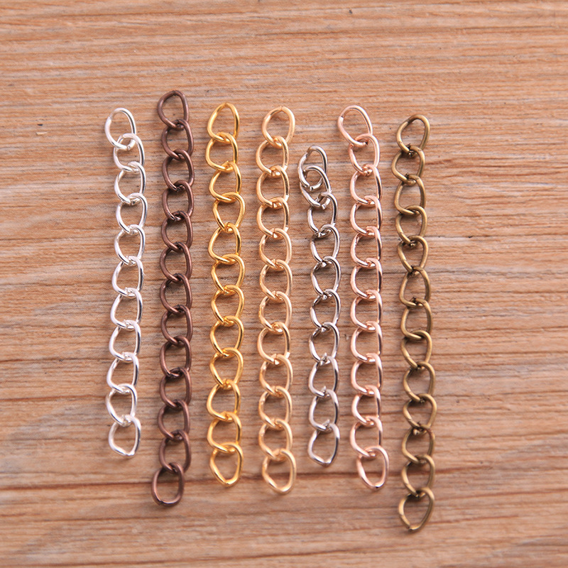 7 colors 50mm necklace bracelet earrings extension chain tail chain extension chain adjustable chain diy jewelry accessories 7 colors 50mm necklace bracelet earrings extension chain tail chain extension chain adjustable chain diy jewelry accessories