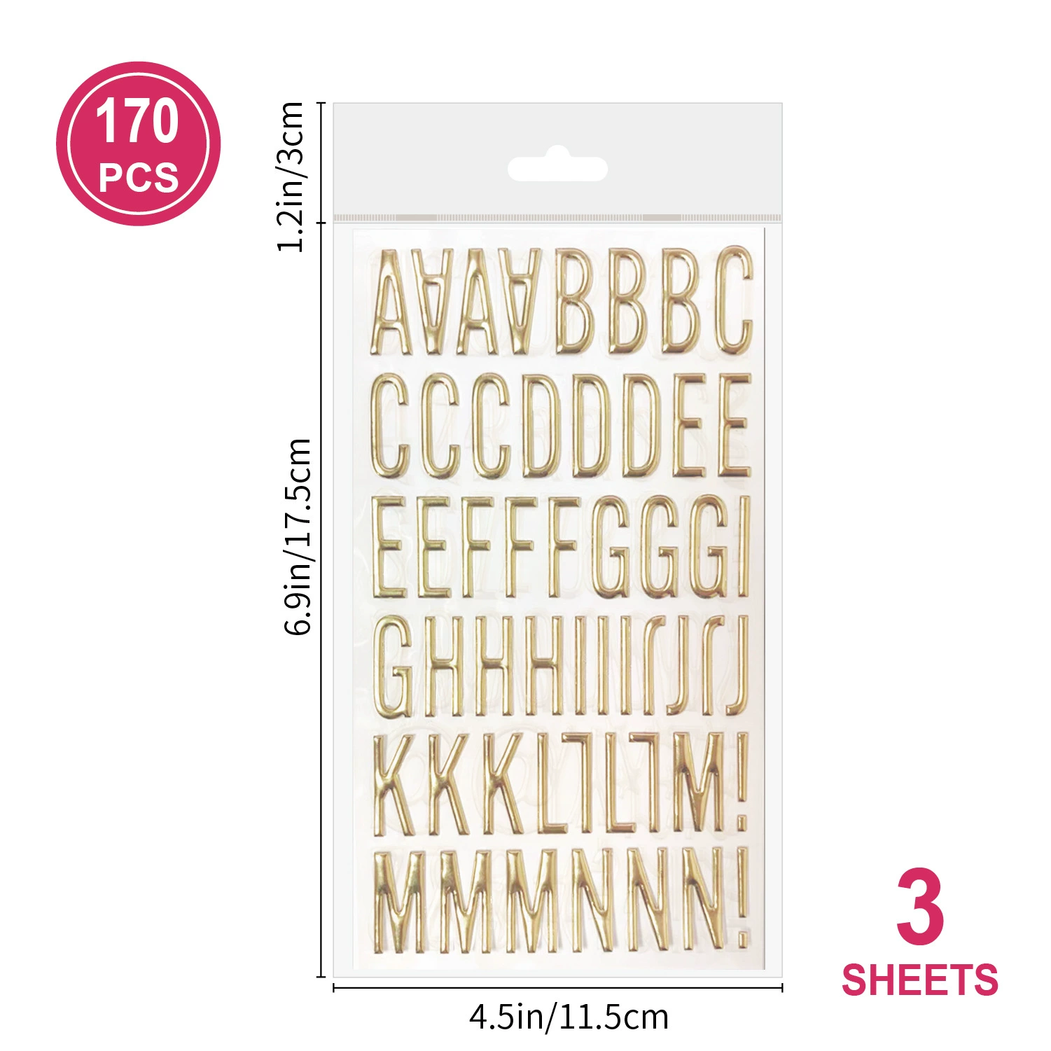 Кросс-бордерные 3D-наклейки с золотыми объемными буквами, легкие роскошные аксессуары для планировщиков DIY оптом, металлические 3D-наклейки с буквами.