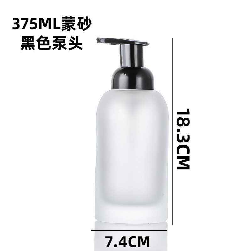 Venta al por mayor 375ml mousse espuma botella 250ml desinfectante de manos botella de espuma tipo de prensa de vidrio sub-botella burbujeador