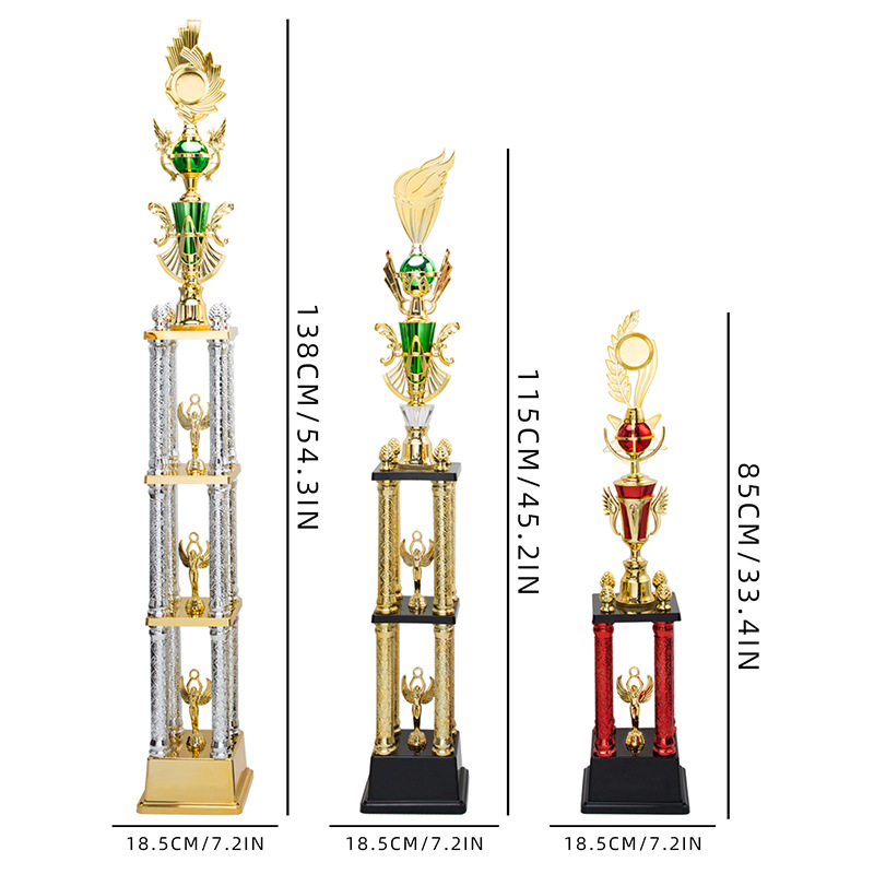 Trofeos personalizados para competiciones de fútbol, artes marciales infantiles, danza y taekwondo; producción y venta al por mayor de pequeños trofeos de plástico para fines conmemorativos.