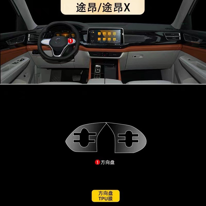 Screen Protector, Volkswagen Car interior film - 21-24-steering-wheel