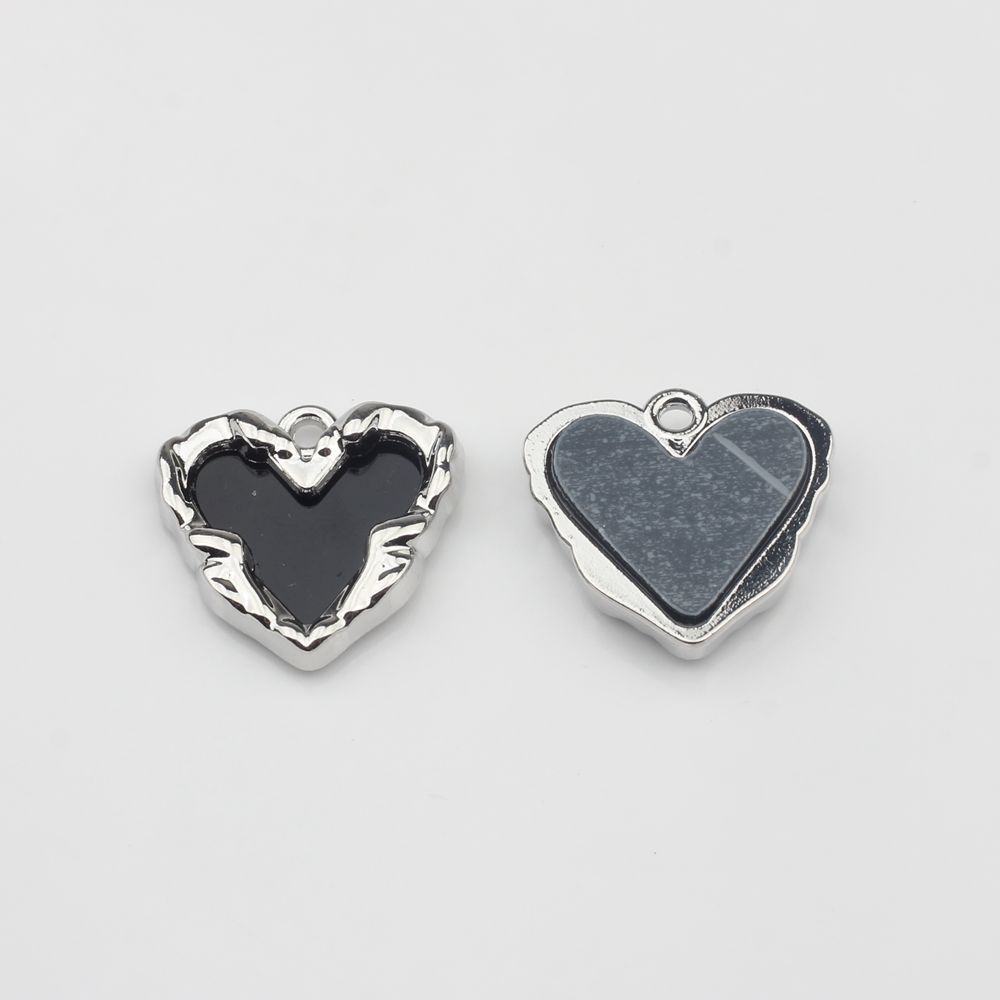 46g Weight Artificial Gemstones Inlay Material DIY Jewelry Accessories Classification 10 PCS/Package Quantity Zinc alloy Material Heart Shape Pattern Plating, Inlay Design Simple Style Style 10 PCS/Package Zinc Alloy Artificial Gemstones Heart Shape 3