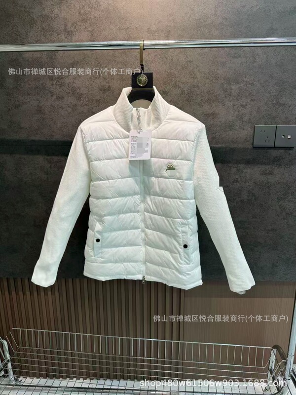 欧洲站外贸新款M家针织拼接羽绒服 现货立领休闲时尚男女同款外套|undefined