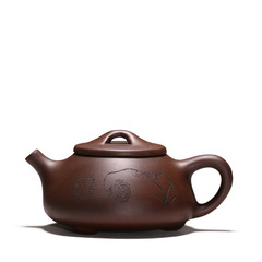 5ZV7批發宜興原礦紫泥經典景舟石瓢240毫升 紫砂茶壺 茶具