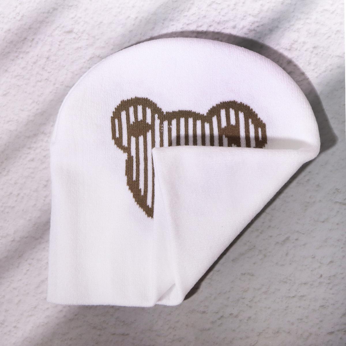 Unisex Bear pattern knitted hat for men and women, headgear ear protection cute fashion all matching woolen hat popular cold hat_voghion.com