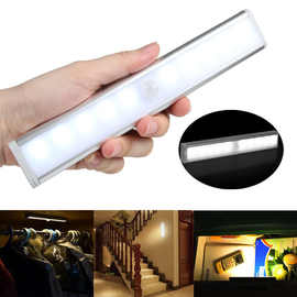 热销经典10灯LED人体红外线电池款橱柜灯节能小家电小夜灯家用